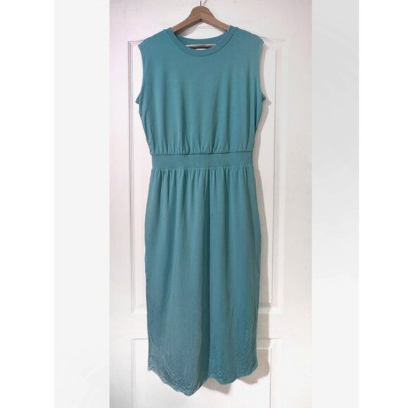 NEW! Athleta | Santorini Cinch Dress In Turquoise (M-Tall) - Picture 2 of 12